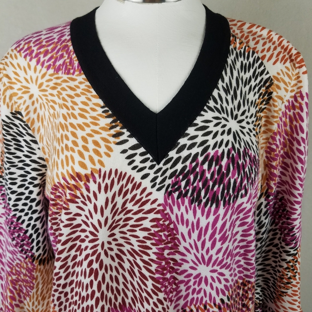Cable & Gauge Top Blouse Size L Boho Long Sleeved - Picture 2 of 9